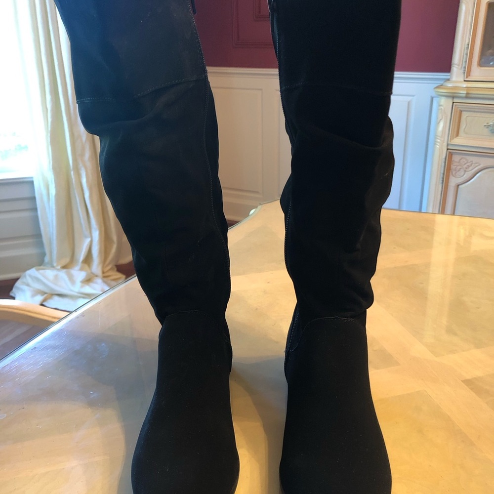 Style & Co. Black Over-The-Knee Stretch Boots
